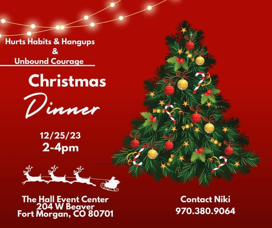 HHH- Hurts, Habits & Hangups and Unbound Courage – Christmas Community Dinner